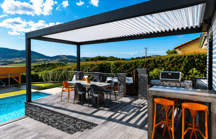 Vente et pose de pergolas bioclimatiques design et pas cher Aix-En-Provence